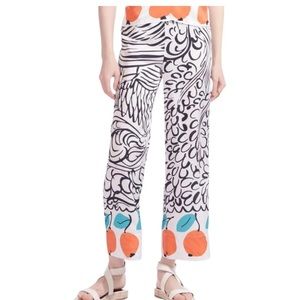 NWT STAUD Cropped Oscar White Citrus Pant Size 6